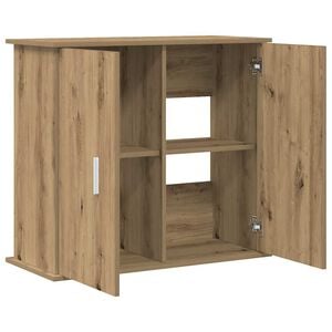 vidaXL Supporto per acquario artigianale in rovere 81x36x73 cm in legno ingegnerizzato