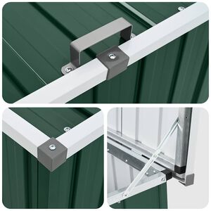 vidaXL Baule da Giardino Verde 150x101x91 cm