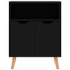 vidaXL Credenza Nero Lucido 60x30x72 cm in Legno Multistrato