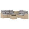 vidaXL Set di divani 8 pz Beige e Grigio Chiaro