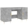 vidaXL Scrivania Grigio Cemento 140x50x75 cm in Legno Multistrato