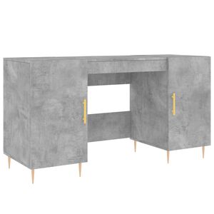 vidaXL Scrivania Grigio Cemento 140x50x75 cm in Legno Multistrato