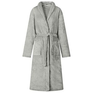 vidaXL Accappatoio senza Cappuccio Grigio s Flanella