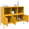 vidaXL Credenza Giallo Senape 100,5x39x79 cm in Acciaio