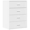 vidaXL Credenza Bianca 60x39x80 cm in Legno Multistrato