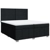 vidaXL Giroletto a Molle con Materasso Nero 200x200 cm in Tessuto