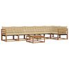 vidaXL Set di divani da esterno con cuscino 7 pcs Naturale e Beige