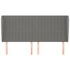 vidaXL Testiera ad Orecchio GrigioScuro 203x23x118/128cm in Tessuto