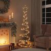 vidaXL Albero di Natale a LED con Palline 120 LED Bianco Caldo 180 cm