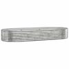 vidaXL Letto Giardino Acciaio Zincato 249x100x36cm Argento