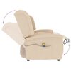 vidaXL Poltrona Massaggiante Reclinabile a 2 Posti Crema Tessuto