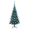 vidaXL Albero di Natale artificiale con luci integrate Verde 120 cm