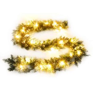 vidaXL Ghirlanda Natalizia con Luci a LED 2,7 m in PVC Verde
