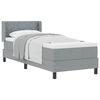 vidaXL Letto box spring con materasso Grigio chiaro 80 x 200 cm