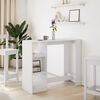 vidaXL Tavolo Bar con Ripiano Bianco 124x46x103,5 cm in Truciolato