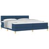 vidaXL Letto box spring con materasso Blu 200 x 200 cm Tessuto