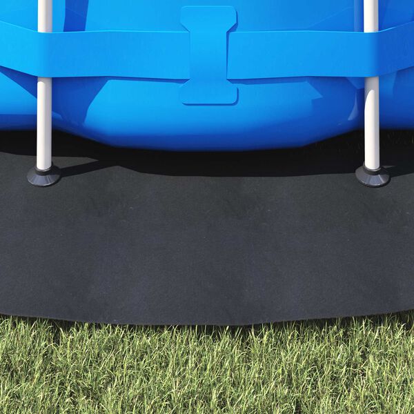 vidaXL Telo per Fondo Piscina Nero &Oslash; 366 cm Tessuto Non Tessuto