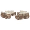 vidaXL Set Divano da Giardino 12 pz Beige e Bianco Crema polyrattan