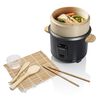 Bestron Cuociriso con Vaporiera Bamb&ugrave; e Set Sushi ARC100BBS 1 L Nero