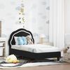 vidaXL Struttura letto per bambini con testata Nero 70 x 140 cm