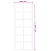 vidaXL Porta Scorrevole con Kit Montaggio Vetro ESG Alluminio 76x205cm