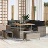 vidaXL Set Divano da Giardino 8 pcs Grigio polyrattan
