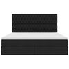 vidaXL Letto con contenitore e materasso Nero 180 x 200 cm Poliestere