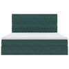 vidaXL Letto con contenitore e materasso Verde Scuro 180 x 200 cm