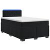 vidaXL Letto con Box Spring, Materasso e LED Nero 120 x 190 cm Velluto