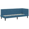 vidaXL Cornice del letto ad angolo Blu 80 cm x 200 cm Velluto