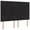 vidaXL Testiera Nero 144 cm Velluto