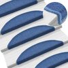 vidaXL Tappetini per scale 10 pz 56x17x3 cm blu semicircolari