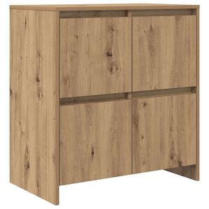 vidaXL Credenza Rovere artigianale 70 x 41 x 75 cm Legno multistrato