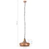 vidaXL Lampadario Industriale Rame Ferro e Legno Massello 26 cm E27