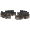 vidaXL Set Divano da Giardino 12 pz Grigio e Grigio Scuro polyrattan