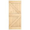vidaXL Porta Scorrevole con Set Hardware 90x210 cm Legno Massello Pino