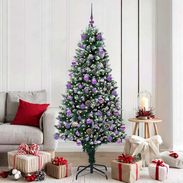 vidaXL Albero di Natale artificiale con 300 LED Verde 180 cm