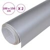 vidaXL Pellicole per Auto 2pz Argento Opaco 100x150cm