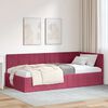 vidaXL Cornice del letto ad angolo Rosso Vino 90 cm x 200 cm Velluto