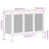 vidaXL Credenza Nera 105x35x70 cm Vetro e Acciaio