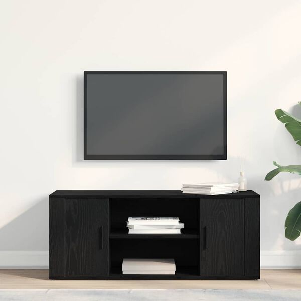 vidaXL Mobile TV Rovere nero 100 x 35 x 40 cm Legno multistrato