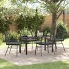 vidaXL Set da Pranzo per Giardino 5 pcs Nero polyrattan