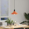 vidaXL Lampada Sospensione Regolabile E27 Arancio Lucido Ø31cm Metallo