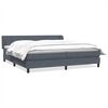 vidaXL Giroletto a Molle con Materassi Grigio Scuro 200x210 cm Velluto