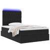 vidaXL Letto con contenitore e LED con led Nero 120 x 190 cm Velluto