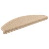 vidaXL Tappetini per scale 15 pz 65x21x4 cm Beige chiaro Semicircolari Grandi
