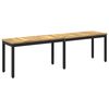 vidaXL Panchina da giardino 161 x 35 x 45 cm Legno di Acacia Massello