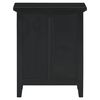 vidaXL Comodino Nero 60x30x75 cm in Legno Massello di Mogano