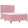 vidaXL Letto a molle con materasso Rosa 140 x 200 cm Tessuto