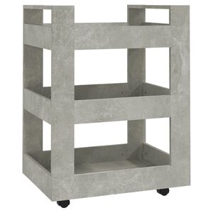 vidaXL Carrello da Cucina Grigio cemento 60x45x80 cm Legno Multistrato